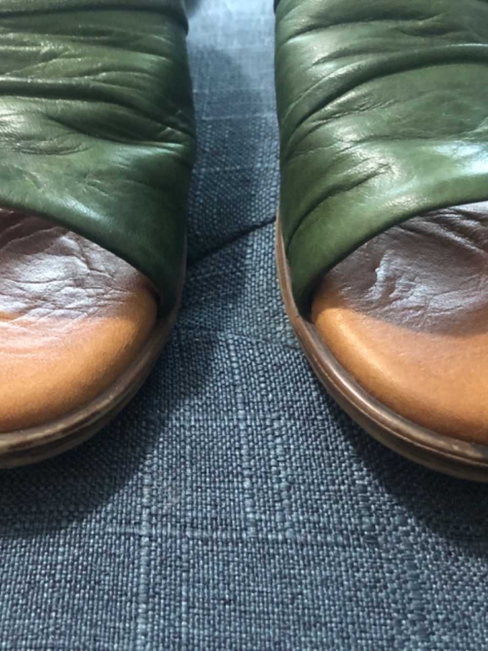 Miz Mooz 39 Delilah leather sandal green - Picture 3 of 7